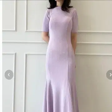 eimy istoire 컷 자카드 머메이드 원피스 라벤더