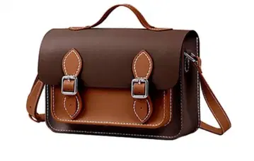 브라운 가죽 메신저 백