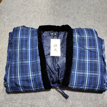 새상품 블루 계열 체크 무늬 도테라 M-L 사이즈