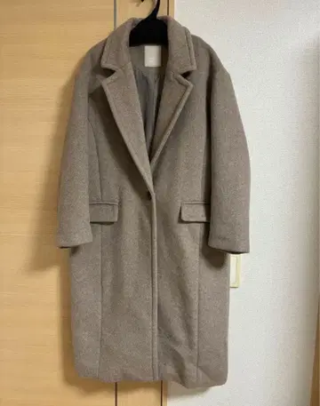 [ FREE'S MART ] 베이지 모 혼방 롱 코트