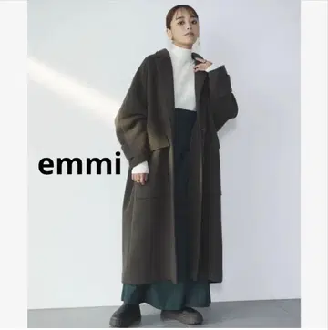 emmi atelier 리사이클 울 롱 코트