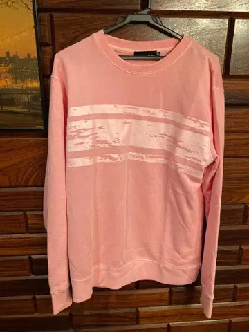 핑크 스트라이프 XL 트레이닝복