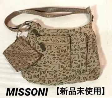 미쏘니 [ MISSONI ] 레오파드 히우 무늬 원 숄더백 파우치 포함