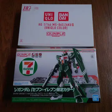 HG 자쿠 II 유니클로 한정품 & EG 뉴 건담 세븐일레븐 한정품
