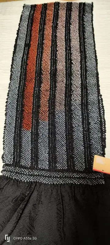 새상품, 총 시보리 블랙 베이스 오비 장식 천