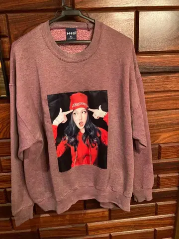 갸루 프린트 맨투맨 트레이닝복 구제 의류풍 새상품 XL