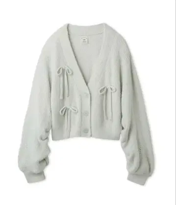 젤라또피케 페더 리본 가디건 라임