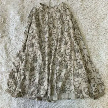 SUPER HAKKA 스탠드 넥 꽃무늬 셔츠 블라우스 동물 패턴