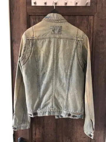 데미지 가공 데님 자켓