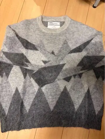 DAIRIKU argyle mohair pullover knit M