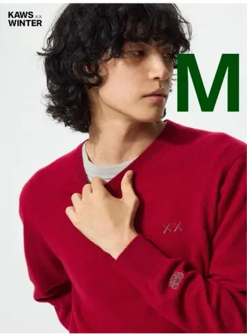 새상품 유니클로 카우스 캐시미어 크루넥 스웨터 M [익명 배송]