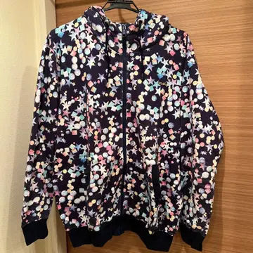 x-girl 집업 후드티 네이비/멀티 컬러