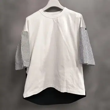 TOMORROWLAND 코튼 천축 셔츠 콤비 숏 슬리브 티셔츠