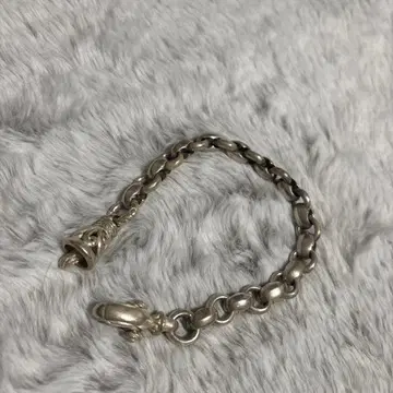 실버 체인 팔찌 종 모양 참 포함