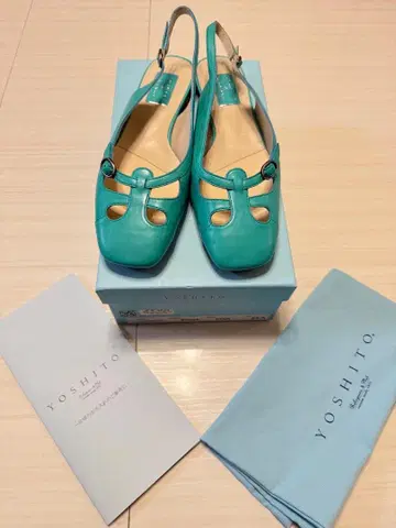YOSHITO 터콰이즈 슬링백 펌프스 EGR