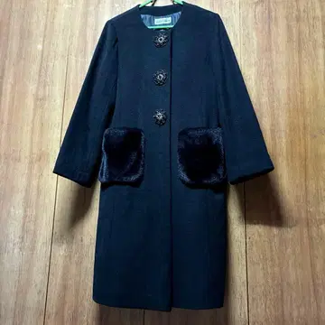 GALLERY VISCONTI 블랙 롱 코트