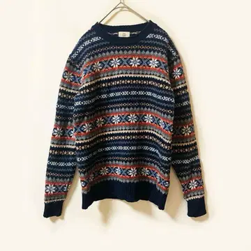 컨디션 최상 뷰티&유스 유나이티드 애로우즈 페어아일 니트 스웨터