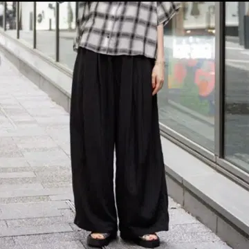 니코앤드 2way 에어리 와이드 팬츠 블랙