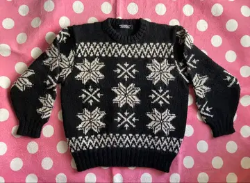 MEN'S BATSU DIV. 눈꽃 패턴 니트 스웨터