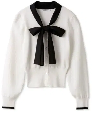 SNIDEL 시어 보타이 니트 풀오버