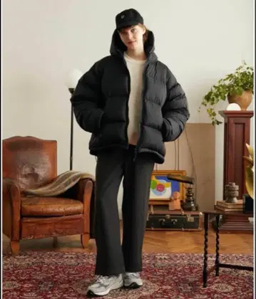 Gymphlex 다운 후드 지퍼 자켓