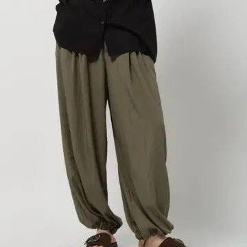 니코앤드 2way 에어리 와이드 팬츠 카키