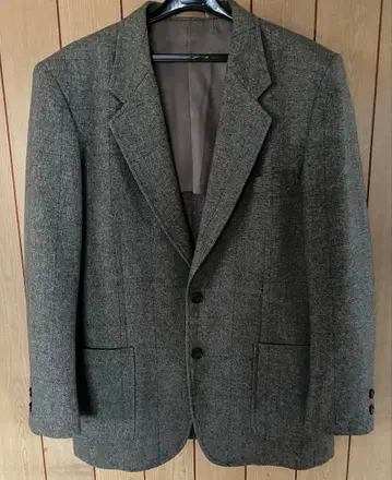 그레이 울 혼방 테일러드 자켓