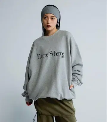 JEANASIS [ Les Fleurs ] 자수 로고 맨투맨 LS