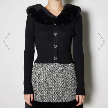 [ rienda ] 2WAY 인조 모피 니트 상의