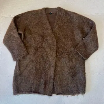 ATON 브라운 니트 코트