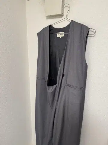 Ray BEAMS 그레이 슬리브리스 올인원