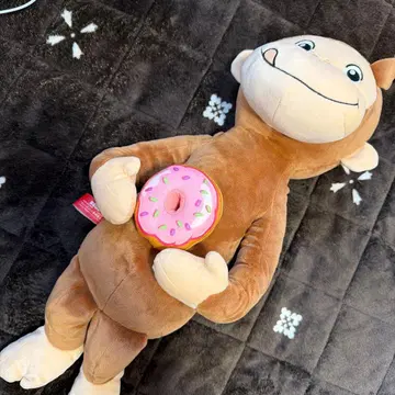 브라운 원숭이 봉제 인형 도넛 포함 오자루의 조지