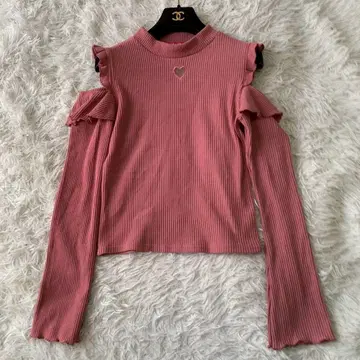 MARS 마즈 하트 컷아웃 오픈 숄더 상의