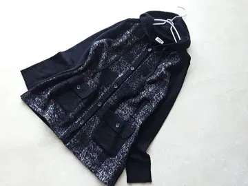 지그 인터내셔널 울 니트 후드티 가디건