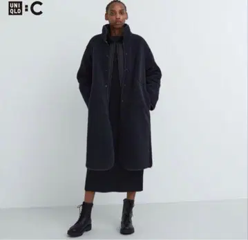 완판 UNIQLO C 유니클로 보아 플리스 스탠드 칼라 코트 아우터