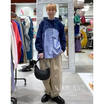 니코앤드 스트레치 턱 배럴 팬츠