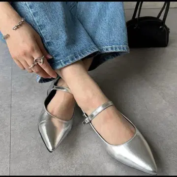 셰토와 멜리준 플랫슈즈 M 실버