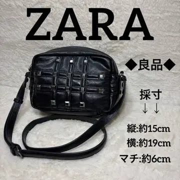 양품 ZARA 스터드 장식 숄더백 블랙