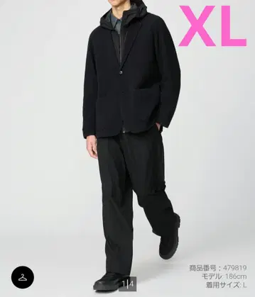 [ 완판템 새상품 ] 유니클로C 이지 와이드 테이퍼드 팬츠 XL 블랙