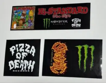 Pizza of death 블랙 Hi-STANDARD 사타닉 스티커