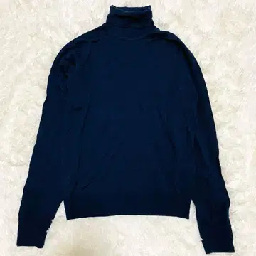 존스메들리 터틀넥 긴팔 메리노울 100% 네이비