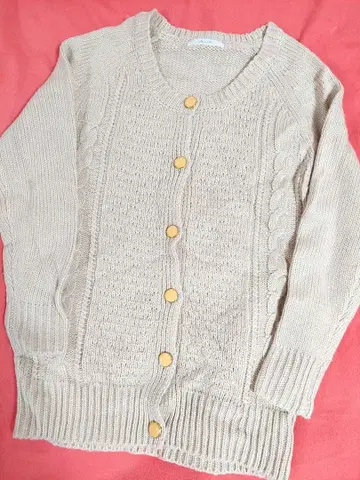 After All 베이지 니트 가디건 M 사이즈