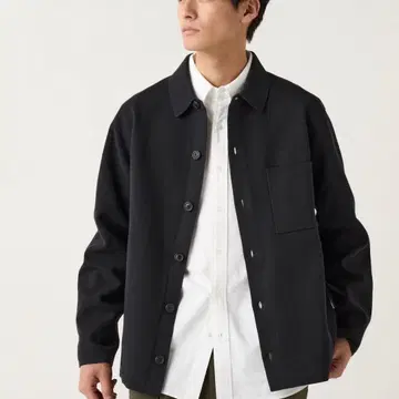 유니클로 밀라노 리브 셔츠 가디건 블랙 XL 사이즈