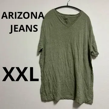 ARIZONA JEANS [ XXL ] 올리브 그린 V넥T셔츠
