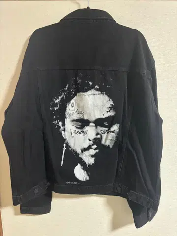 H&M 포스트 말론 데님 자켓 XL 사이즈 블랙