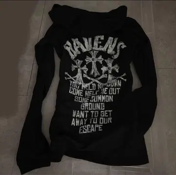 y2k 헤이세이 갸루 해골 영문 프린트T 긴팔 롱티 페어리 그런지