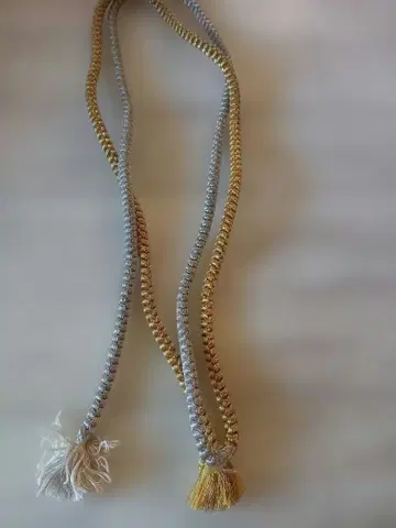 [ 경사에 딱 맞는 ] 금&은의 둥근 허리띠