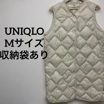 [ 새상품급 ] 유니클로 울트라 라이트 다운 롱 베스트 화이트 M 사이즈