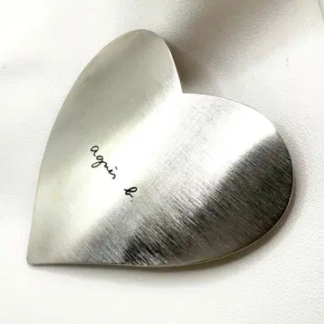 agnes b. 에네스베 하트 머리핀 실버 컬러