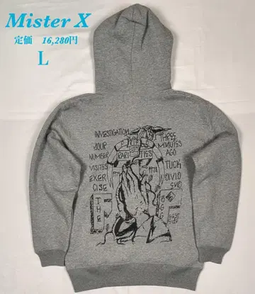 새상품 [ Mister X ] 미스터엑스 프린트 후드티 후디 L